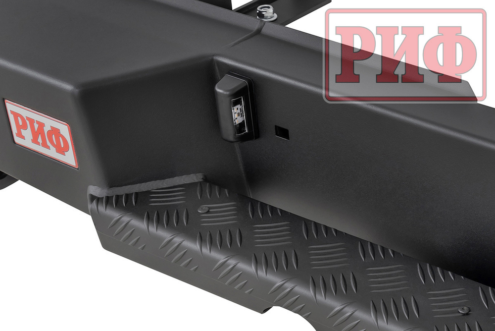 Бампер силовой задний JAC T6, SOLLERS ST6 с квадратом под фаркоп и фонарями РИФ