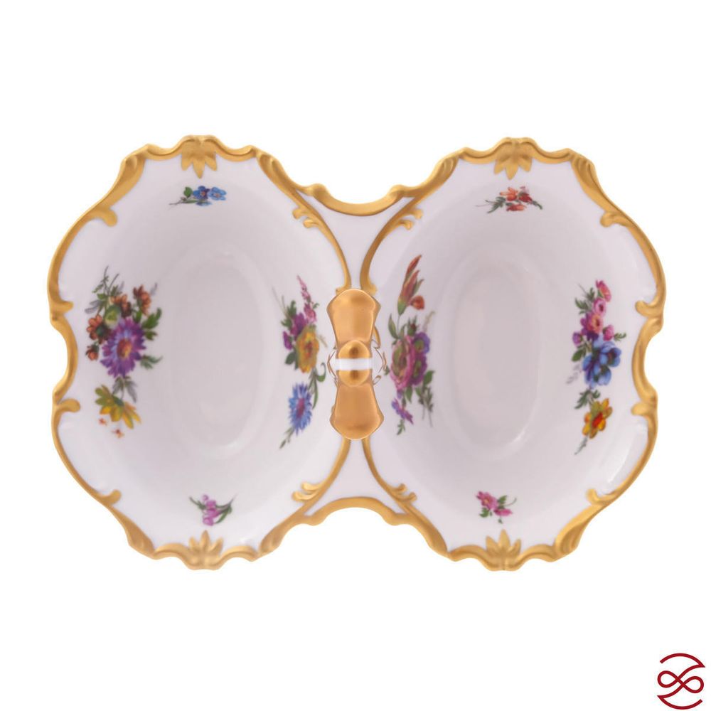 Менажница 2-я Queen's Crown Мейсенский букет 26 см