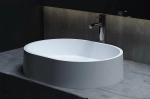 Раковина накладная Salini Gloria 10 1102211M 56 из искусственного камня S-Stone, белая матовая
