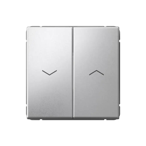 ARTGALLERY 2-клавишный ВЫКЛЮЧАТЕЛЬ ДЛЯ ЖАЛЮЗИ, 2х сх.4, 10А, механизм, быстрозажим. клем., АЛЮМИНИЙ