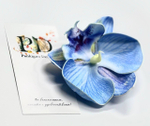Заколка - зажим Pankigno Design с орхидеей Light Blue Limited