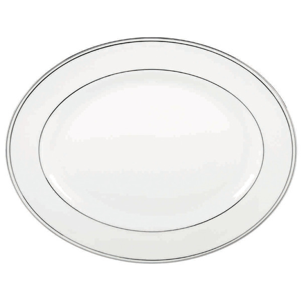 Блюдо овальное 33см Lenox Федеральный, платиновый кант