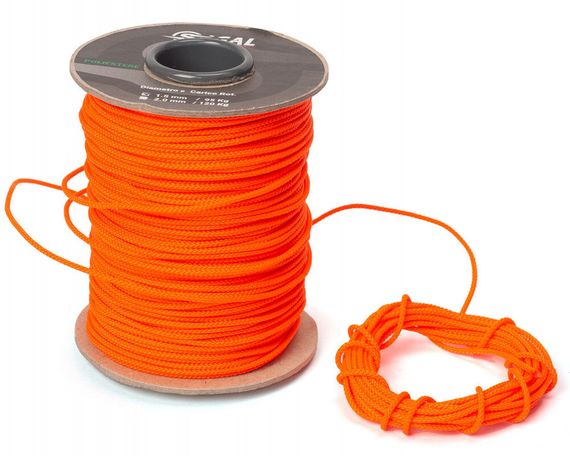 Линь Sigalsub Orange Fluo Polyester 120 кг ø2 мм 1 метр (в катушке 100 м)