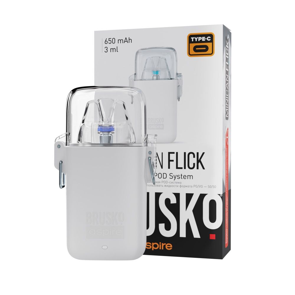 BRUSKO Minican Flick White