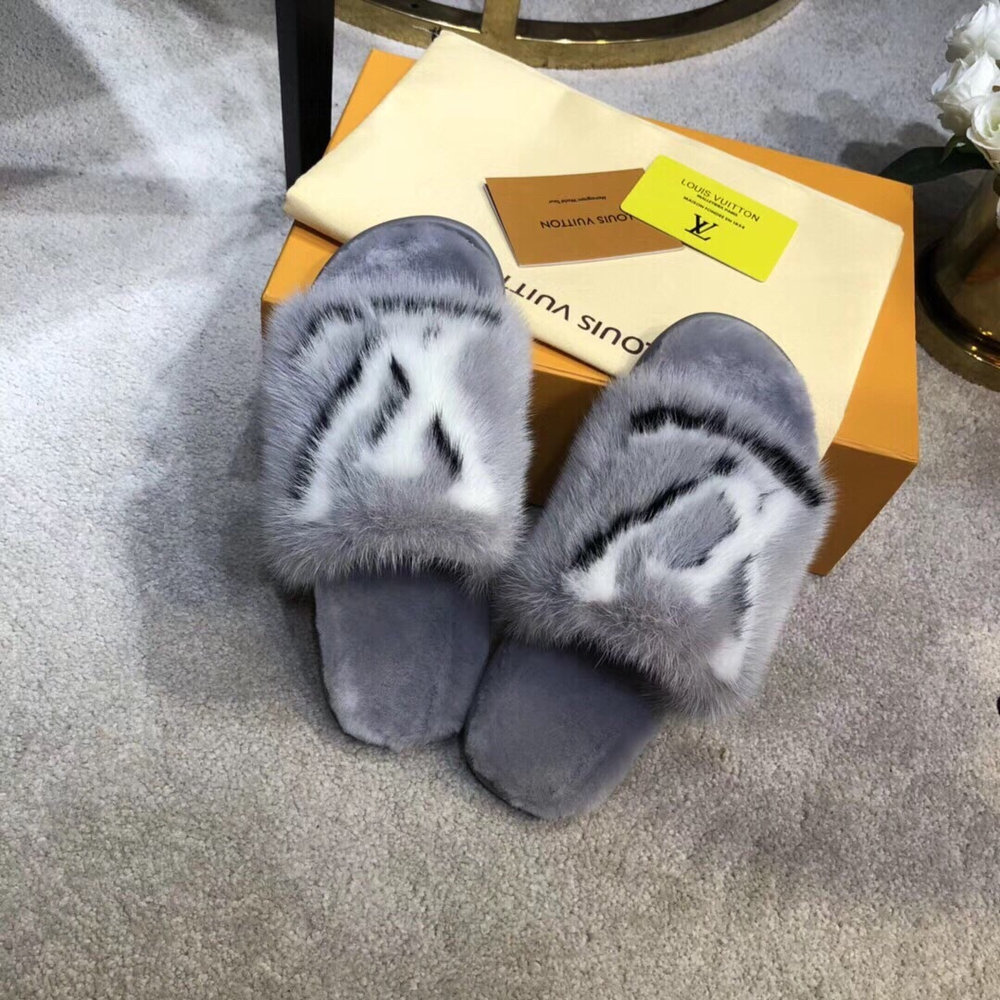 Louis Vuitton Fur Slide