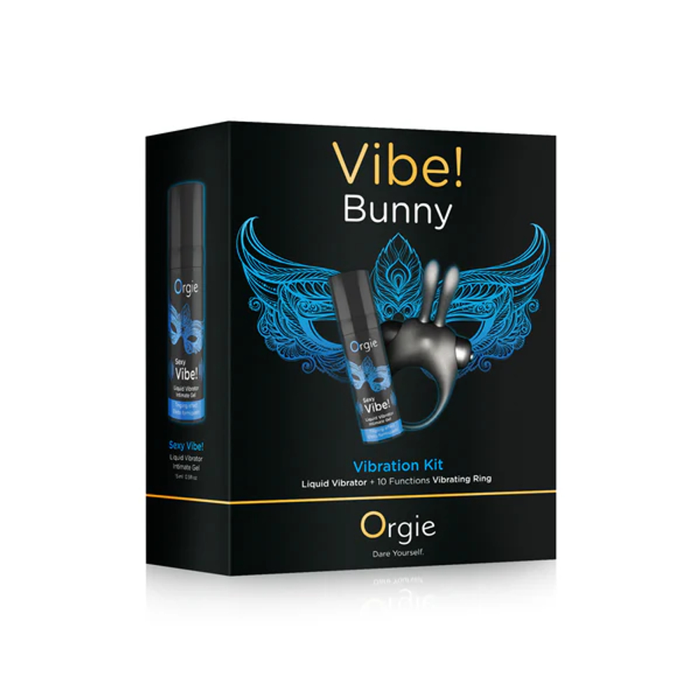 Набор Orgie Vibe! Bunny с вибрирующим гелем Sexy Vibe и виброкольцом
