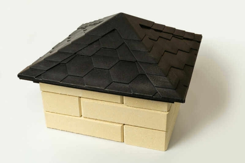 Колпак на столб забора полимерпесчаный 450х450 на 1,5 кирпича