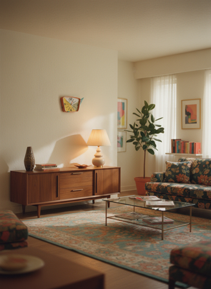 Настенные часы «VistaDrive 57» — ретро-стиль 1950-х, mid-century modern, бесшумный механизм 26 × 30 см