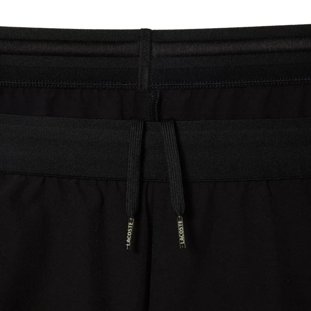 Мужские теннисные шорты Lacoste Sweatsuit Ultra-Dry Regular Fit Tennis Shorts - черный
