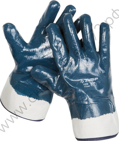 ЗУБР HARD р.XL(10), с нитриловым покрытием, масло-бензостойкие, износостойкие, прочные перчатки, Профессионал (11270-XL)