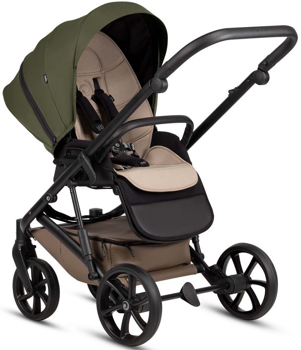 Детская коляска Tutis Viva 6 Plus Essential 4 в 1 с автокреслом Elo Lux EduSky Black и базой 1612050 Pine