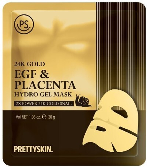 Pretty Skin 24K Gold EGF & Placenta Hydro Gel Mask гидрогелевая маска для лица с золотом и плацентой