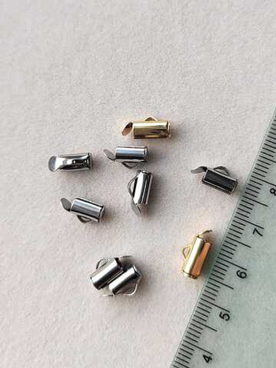 224-з Концевик цилиндр 8*4 мм, позолота