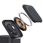 Беспроводная зарядка + Держатель Baseus MagPro 2-in-1 Magnetic Wireless Charger MS+Qi+C 25W (MagSafe) - Cosmic Black