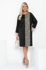 Платье Кайла (черное/лео) П12957-10М LT Collection