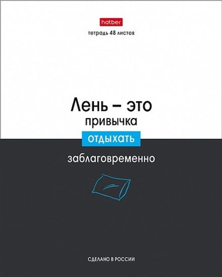 Тетрадь общая 48 листов в клетку Hatber Люблю школу 078565