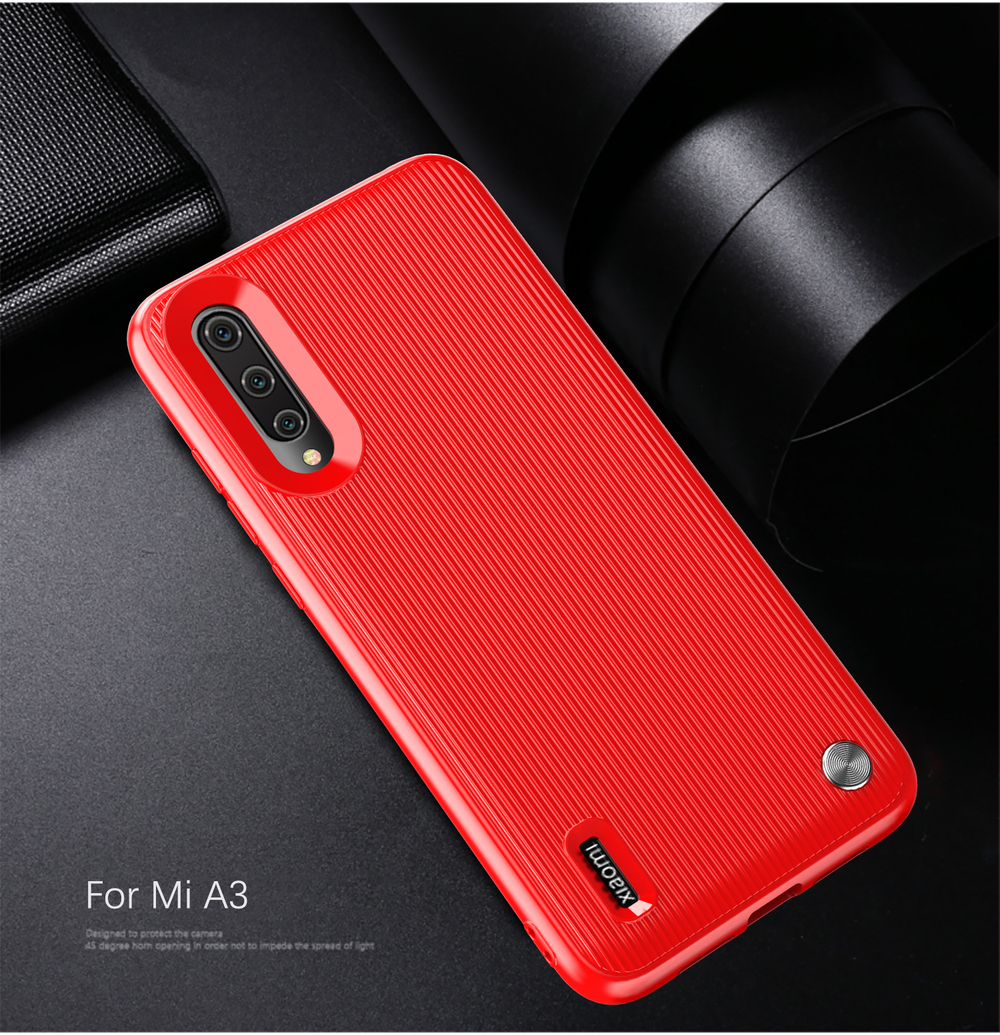 Чехол для Xiaomi Mi A3 (CC9E) цвет Red (красный), серия Bevel от Caseport