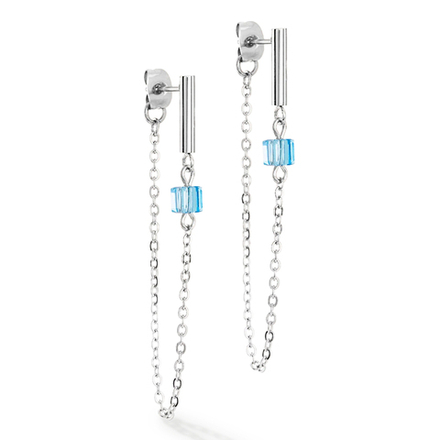 Серьги Coeur de Lion Blue-Silver 5076/21-0717