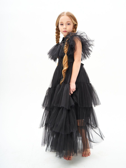 Платье Wednesday Addams Уэнсдэй Адамс на Хэллоуин в пол