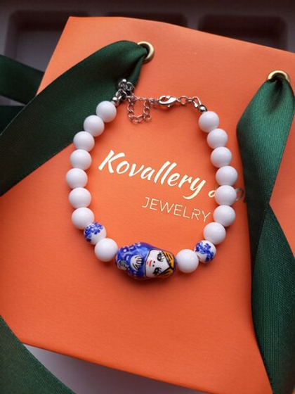 Браслет "Матрешка" синий