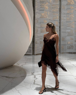 Комбинация с кружевом в стиле "зара"