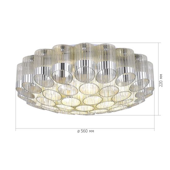 SL1662.102.19 Светильник потолочный ST-Luce Никель/Никель, Прозрачный E14 19*60W ACCORD