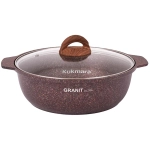 Кастрюля-жаровня 3л «Granit ultra» (red) со стеклянной крышкой жга31а