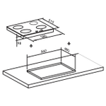 Варочная панель газовая OASIS P-BST