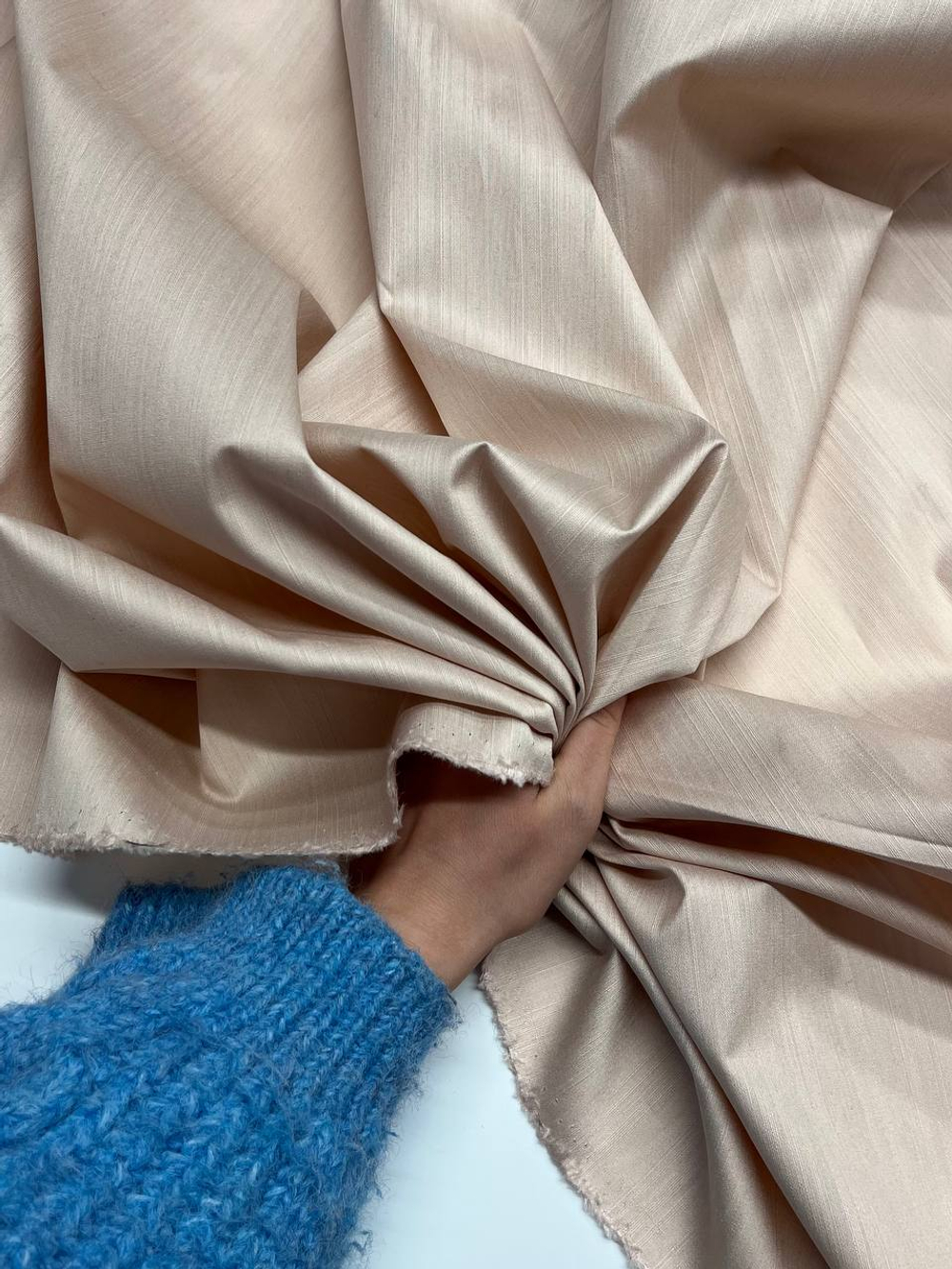 Шелк чесуча нежно-розовый