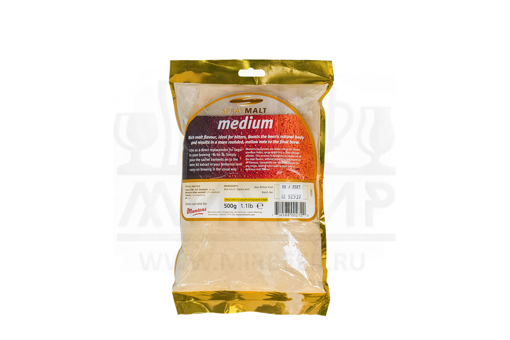 Сухой неохмеленный солодовый экстракт Muntons "Medium", 0,5 кг