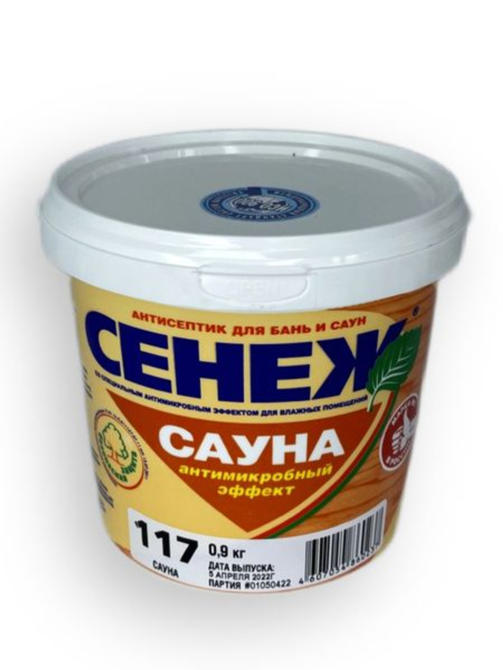 Антисептик для дерева "СЕНЕЖ САУНА" 0,9кг