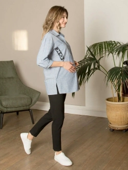 Брюки укороченные 7/8 для беременных 3347 черный