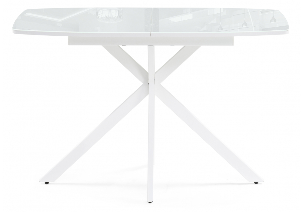 Стол стеклянный Woodville Тамаса 120(150)х70х76 белый
