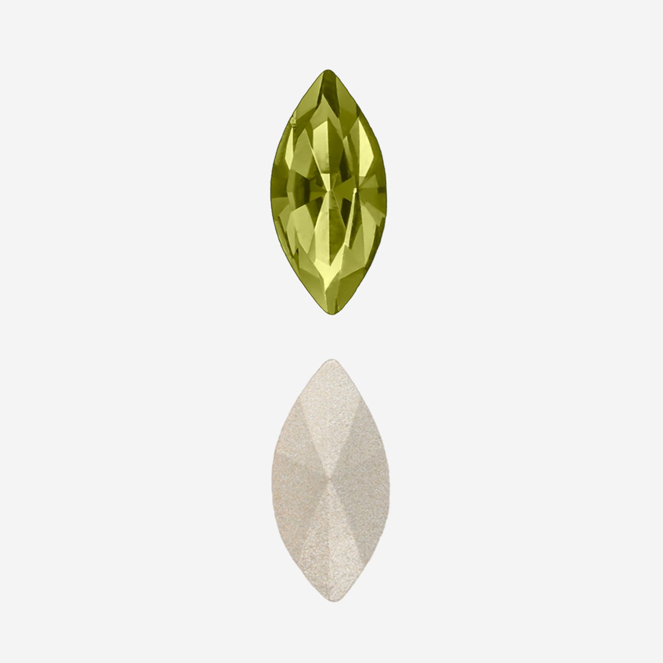 Кристалл Маркиз (Marquise Fancy Stone), оттенок "Оливин"/"Olivine", 10*5мм