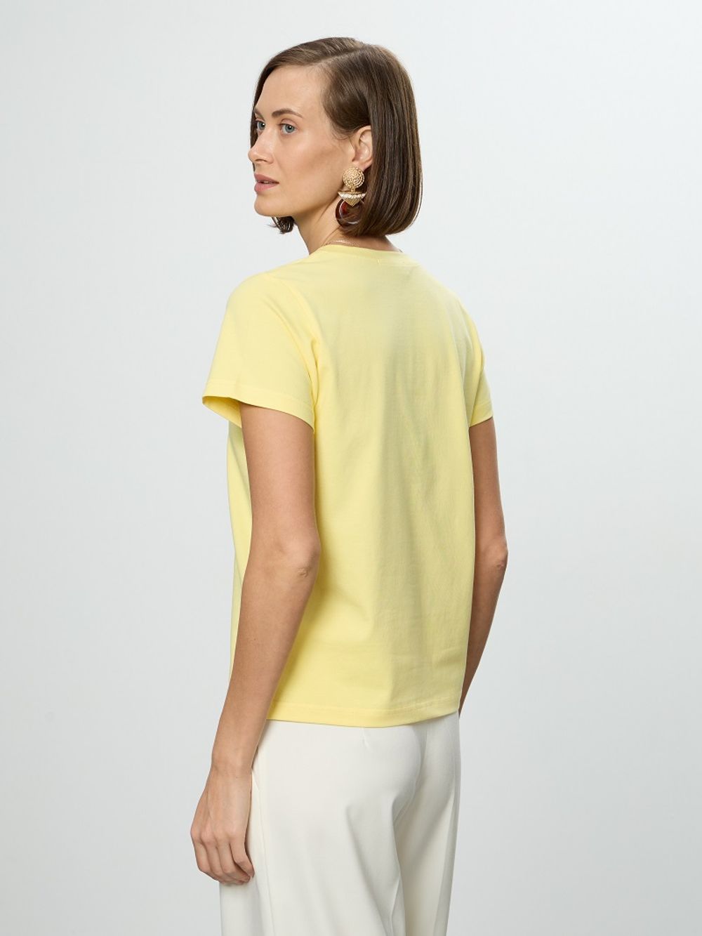 Футболка прямая насыщенный лимонный