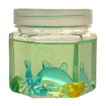 Лизун в банке 120 г с животным и кристалами, 12 шт в шоубоксе, 4 цвета микс, с-30804л