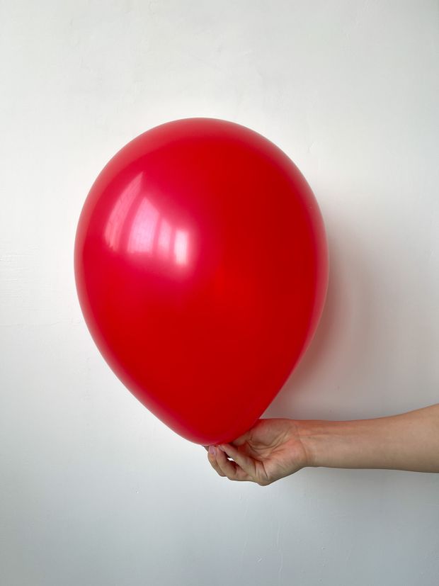 S Шар пастель 12'' / 30 см №24 красный (БГ-17)