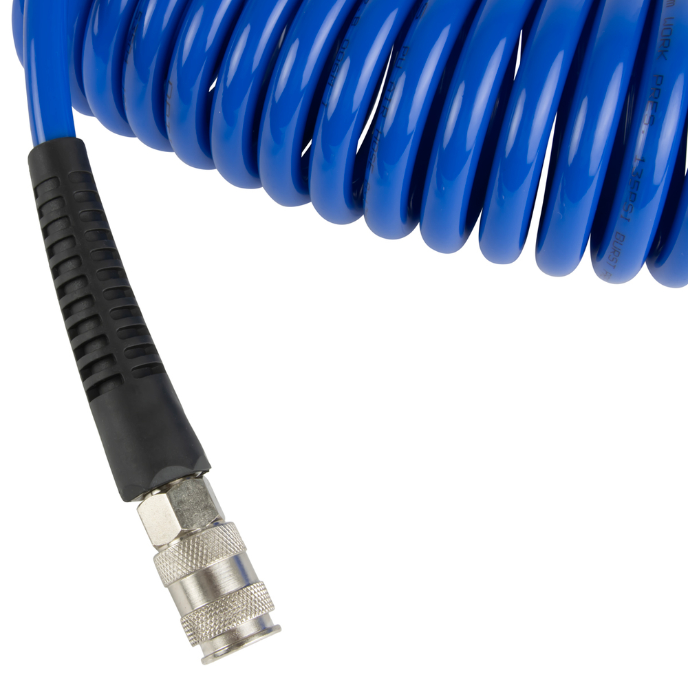 OPT-7808 Шланг пневматический спиральный с БРС, 8м, 8*12мм