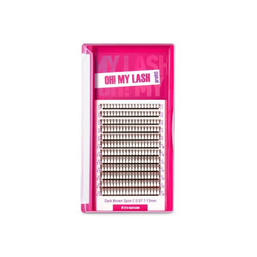 Ресницы коричневые OH! MY LASH Spire перья MIX
