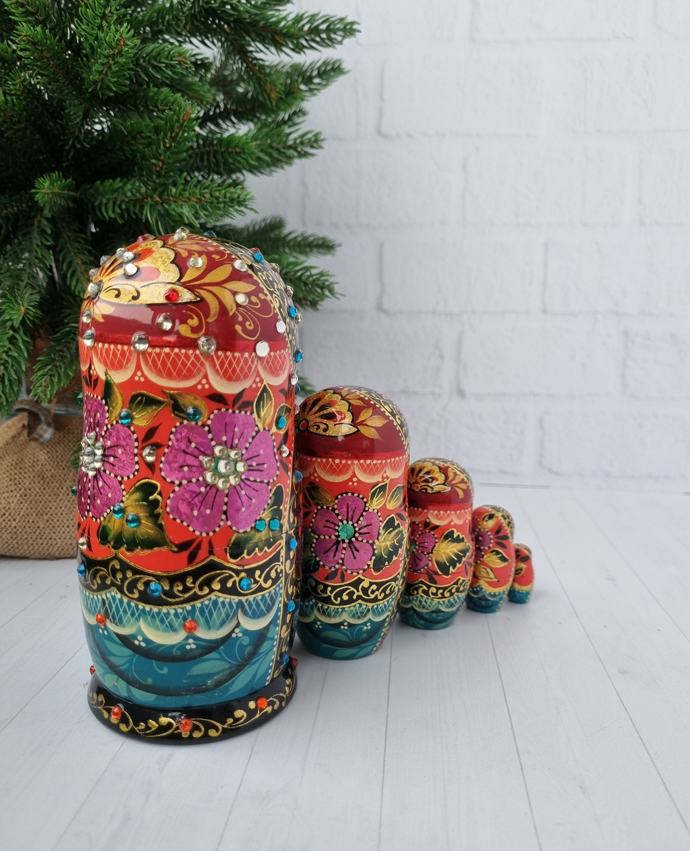 Матрешка Сказка 15см 5 мест