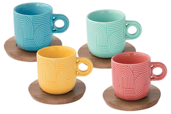 Набор чашек 4шт 110мл Easy Life Радуга el-r1782/tlo5