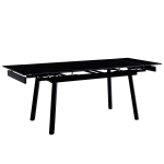 Стол керамический LA ALTA TORONTO Shashi black 140-200/90*76, каркас черный