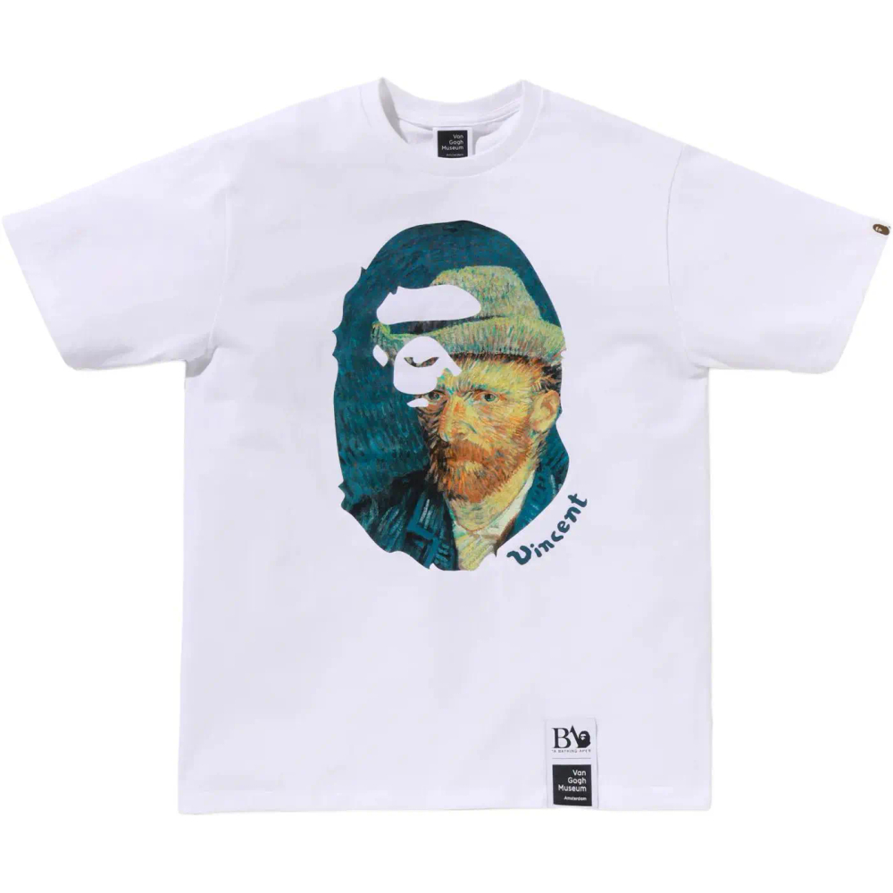 A Bathing Ape X Van Gogh Museum Ape Head Canvas Art Iv Tee