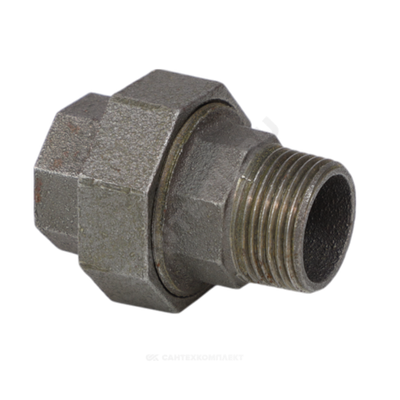 Соединитель прямой американка чугун Ду 15 (1/2") ВР/НР Fittex