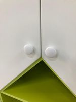 Шкаф-стеллаж Домик МДФ лайм/белый