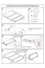 Крышка кузова для Changan Hunter Plus, трёхсекционная 1650х1680/1640 мм, алюминиевая, черная РИФ