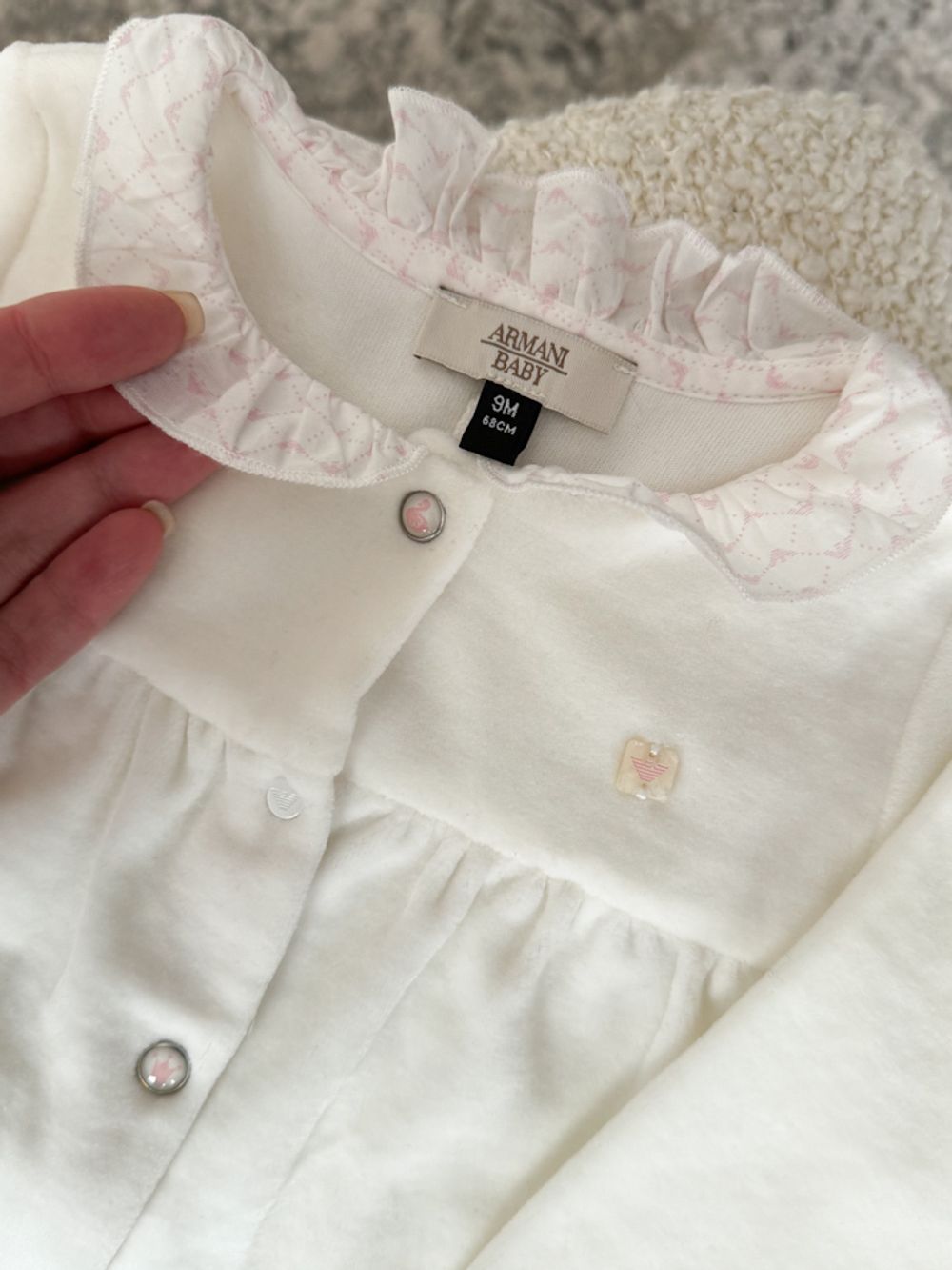 Велюровый комбинезон слип Armani, 68