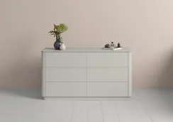 Комод Tammi 6 ящиков ширина 140 см (серо-бежевый RAL 7044)