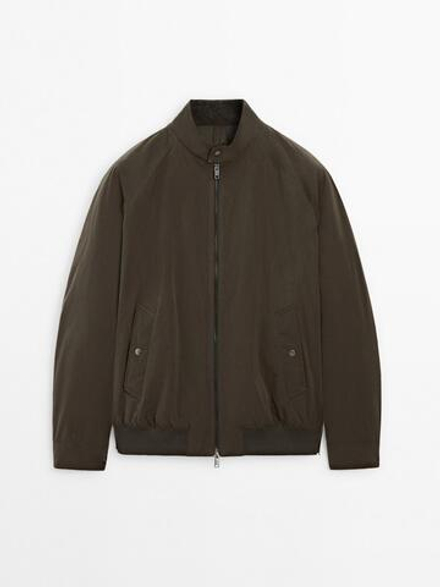 Massimo Dutti Бомбер, темный хаки