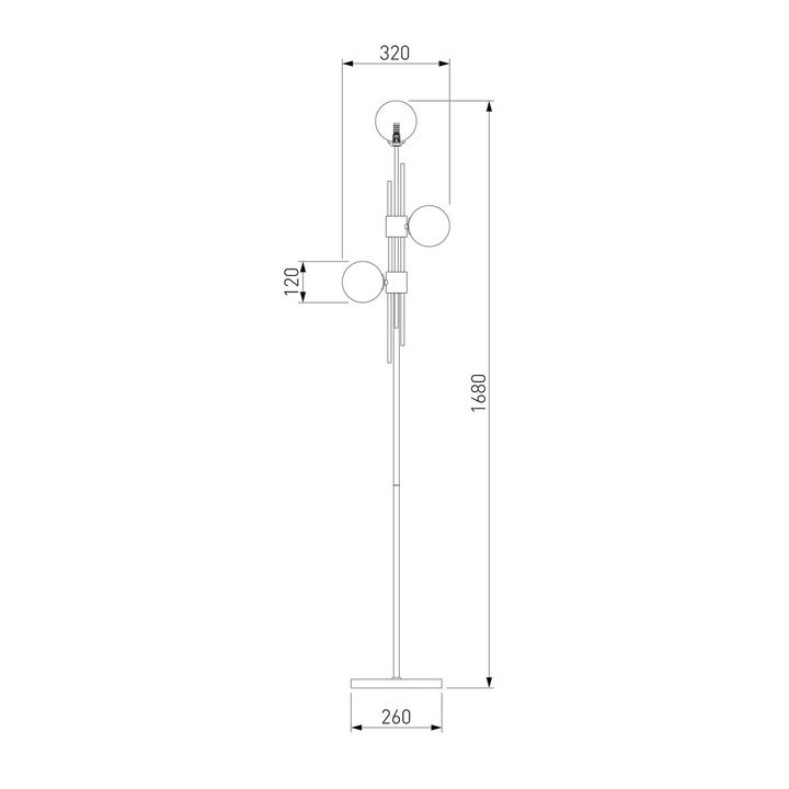 Торшер Eurosvet Volver 01383/3 латунь